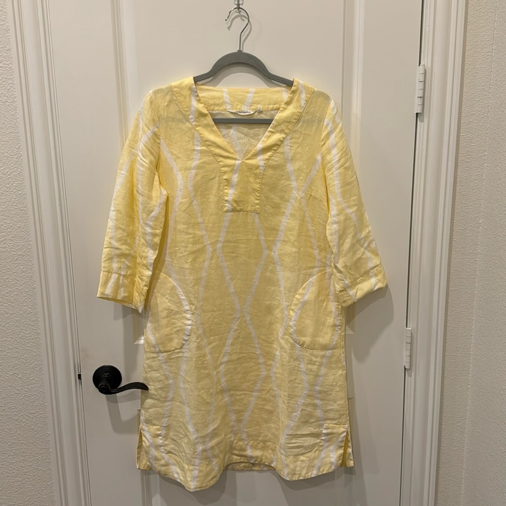 Soft surroundings linen vneck dress